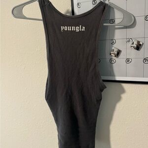 YoungLA Charcoal Ribbed Tank Top
